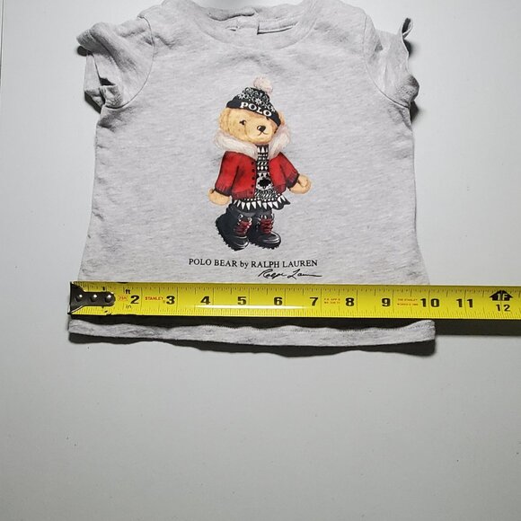 Polo Ralph Lauren Winter Holiday Bear Cotton T-Shirt sz 3months baby - Picture 10 of 16